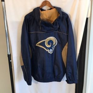 NWOT NFL mens L LA Rams hooded jacket